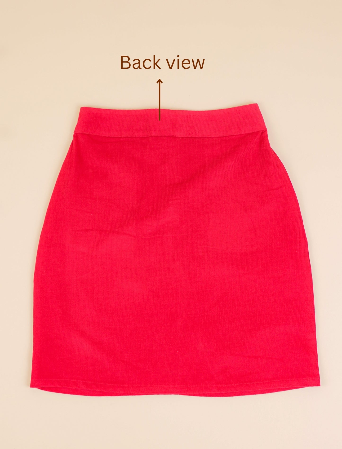 Pure Cotton Corduroy A-Line Skirt for Girls Kids (Red)