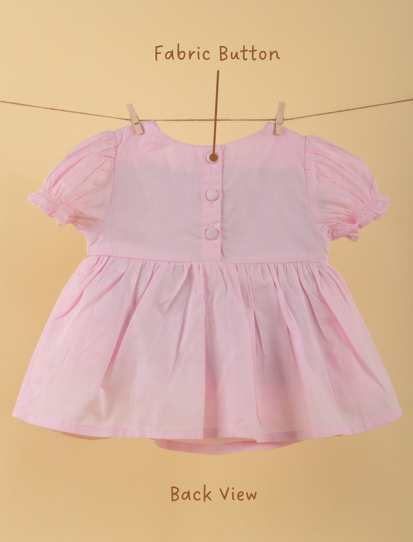 Newborn Baby Girl Summer Frock with Matching Cap and Bloomer (Pink) - Tweeny Mini