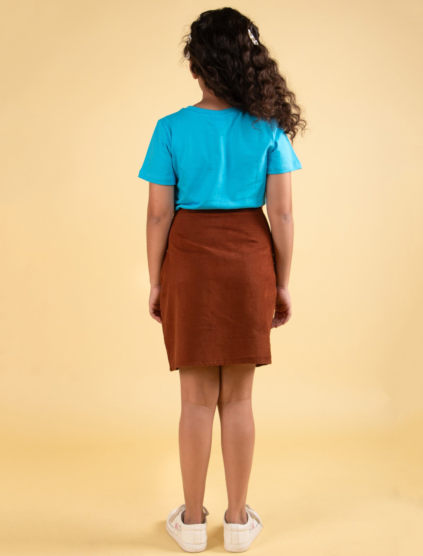 Classic A Line Corduroy Skirt for Girls Kids (Rust) - Tweeny Mini