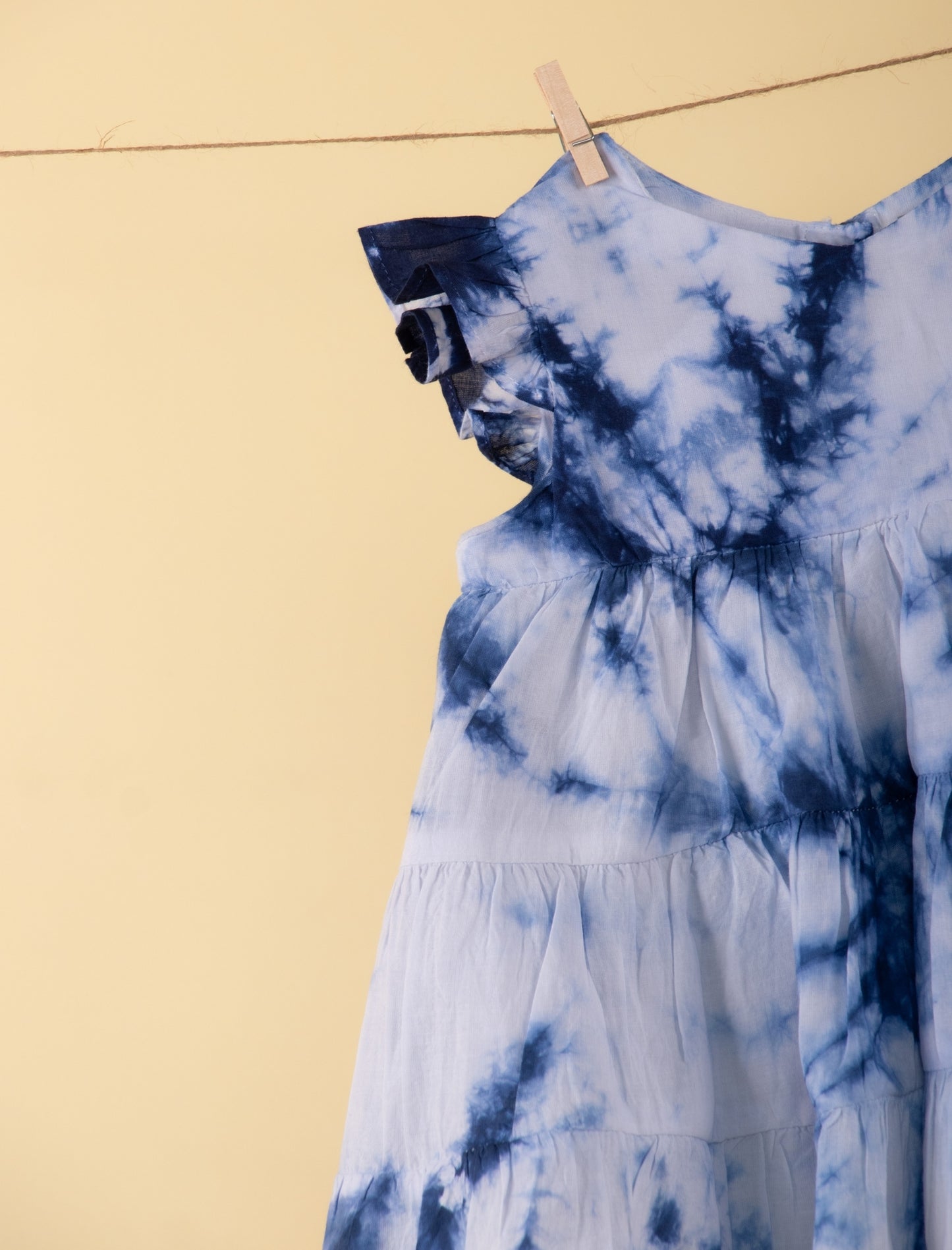 Tie-Dye Cotton Summer Dress for Infants Baby Girls (Blue) - Tweeny Mini