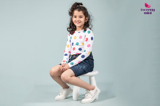 All Season Stylish Denim Skirt for Girls Kids