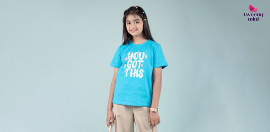 Pure Cotton Graphic Tees for Girls Kids
