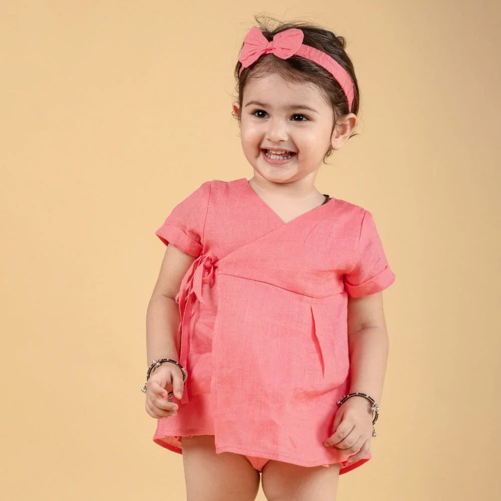 Newborn baby girl dresses 0–3 months with Matching Headband & Bloomer Sets