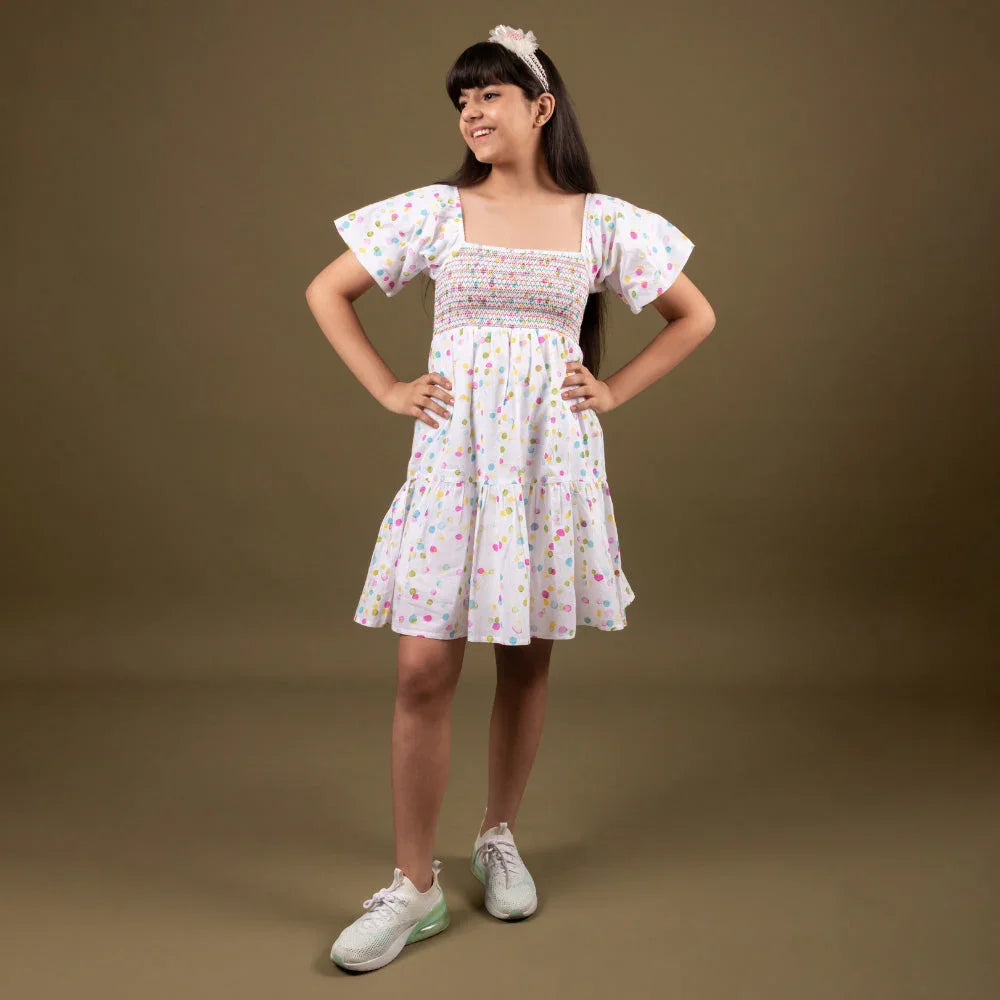Printed Cotton Dress for Girls 7 Years Comfortable and Stylish Wear