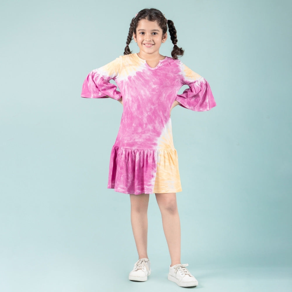 All Season Tie Dye Dress for Girls 4 Years - Stylish Outfits Collection