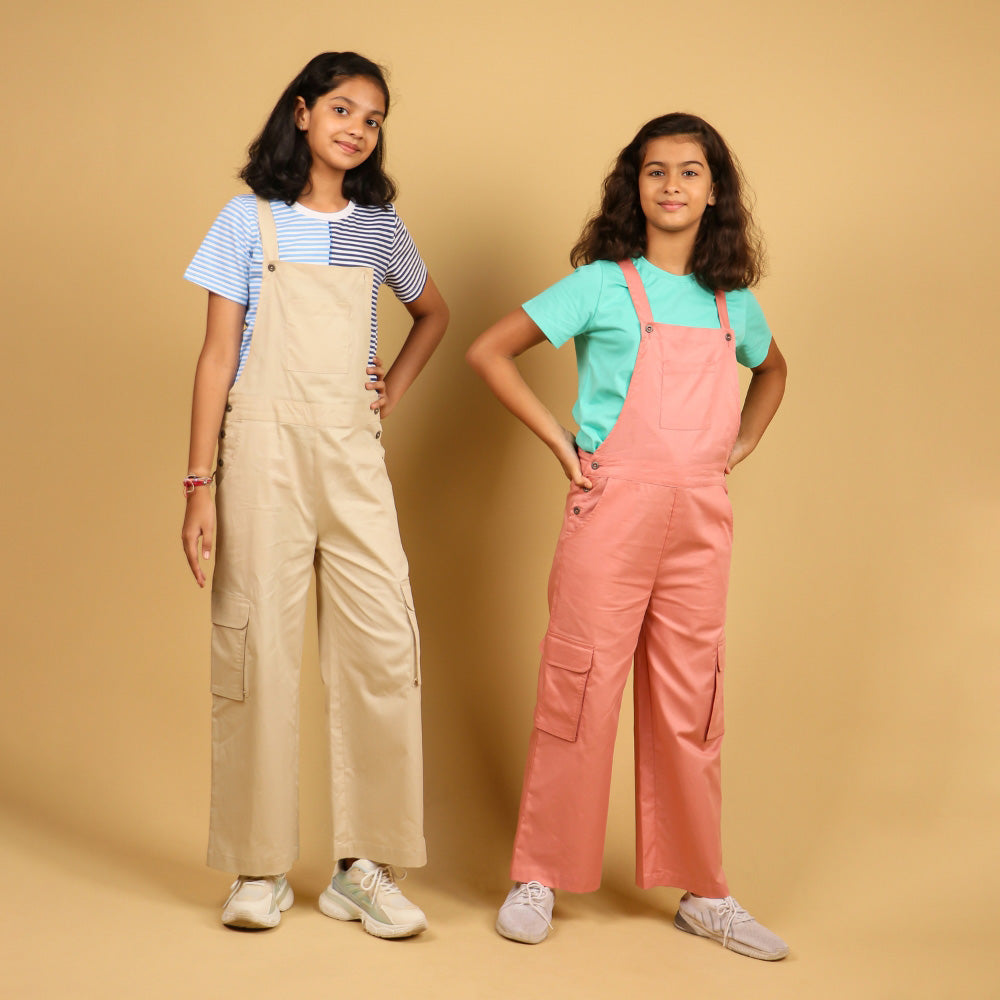 Premium Cotton & Denim Dungaree for Girls 15 Years Collection