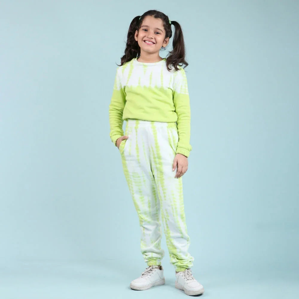 Premium Terry Cotton Tie Dye Winter Jogger Set for Girls 6 Years – Comfortable Outfits