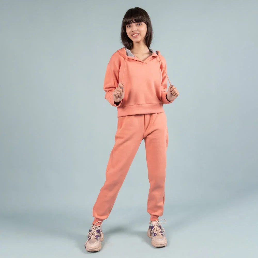 Premium Winter Fleece Joggers Set for Girls 10 Years – Stylish Hoodie & Matching Sets