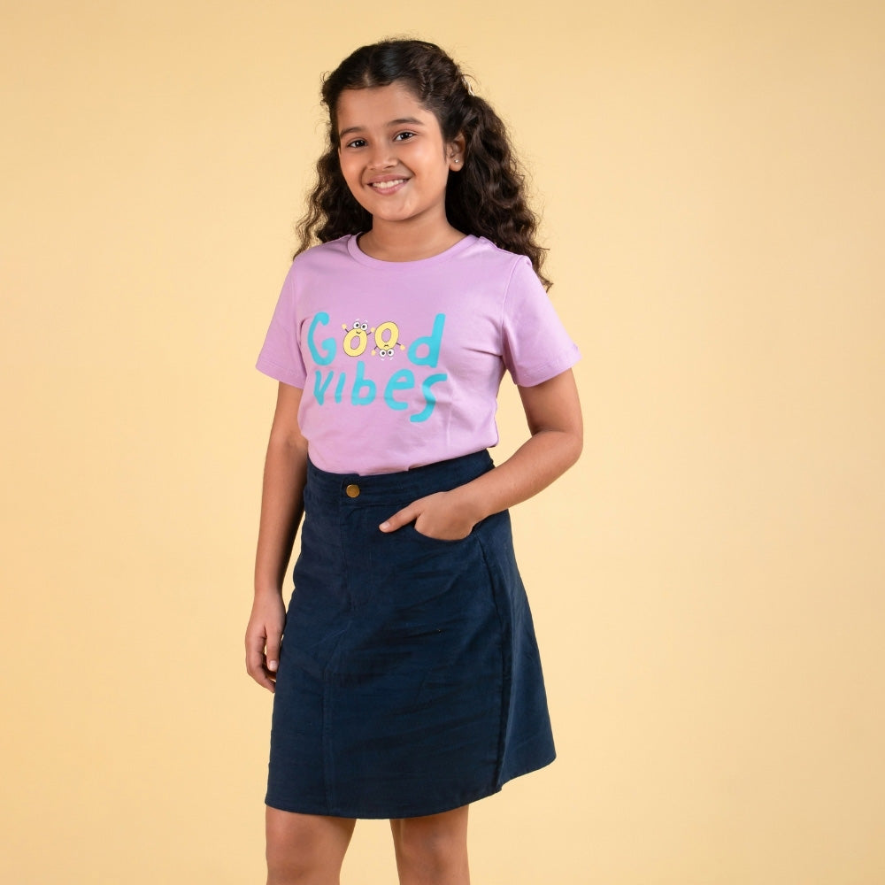 Premium Corduroy Skirt for Girls 9 Years with Top Combo Set