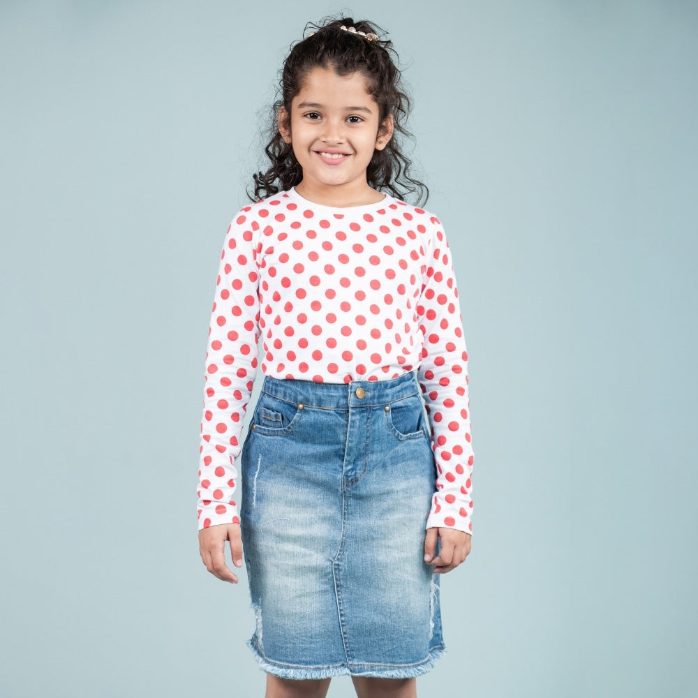 Summer Pure Cotton T-shirt for Girls 5 Years Comfortable Kids Wear