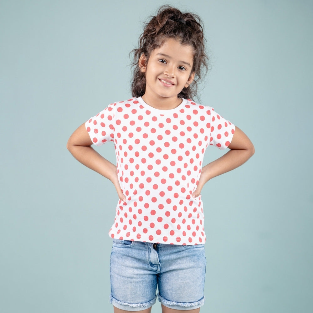 Hand Printed Pure Cotton Half Sleeve T-Shirt for Girls 15 Years Collection