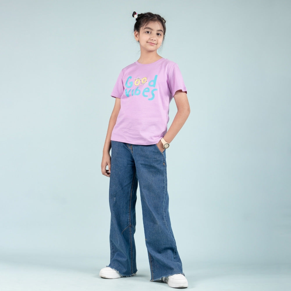 Premium Cotton Half Sleeve Graphic T-shirt for Girls 2 Years Trendy Collection