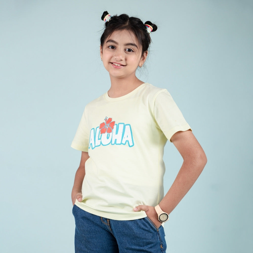 Printed Cotton T-shirt for Girls 4 Years Collection Comfortable Summer Wear