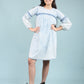 Acid Wash Super Soft Denim Dress (BLUE)