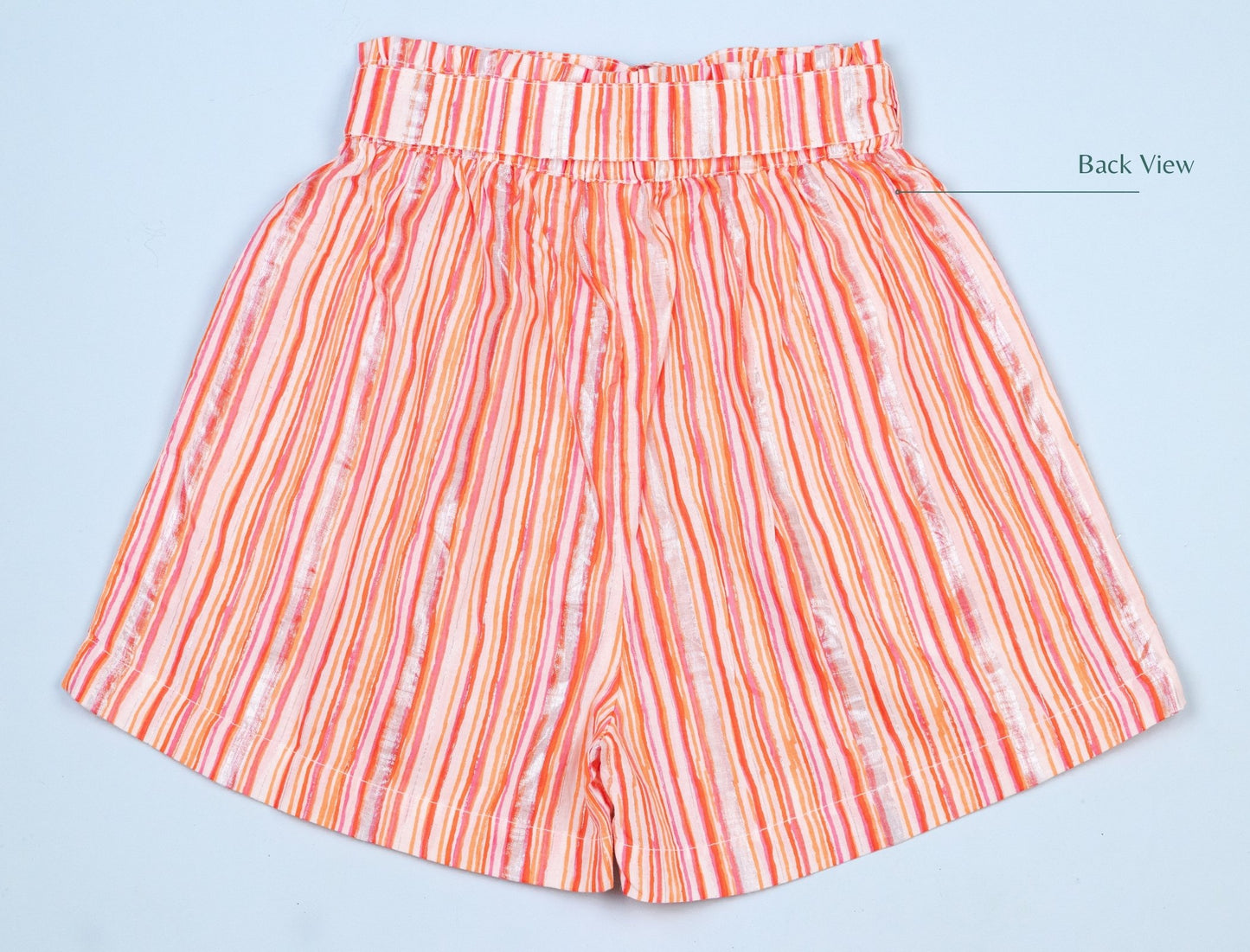 Girls Kids Pure Cotton Summer Striped Shorts