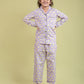 Little Sheep Printed Nightsuit (Lavender)