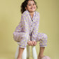 Little Sheep Printed Nightsuit (Lavender)