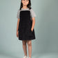 Classic Corduroy Pinafore Dress (Black)