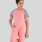 Girls Kids Co-ord Set  Jogger Pant with Crop Top For Summer Wear (Fusion Coral)