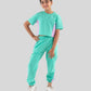 Girls Kids Co-ord Set  Jogger Pant with Crop Top For Summer Wear (Sea Green)