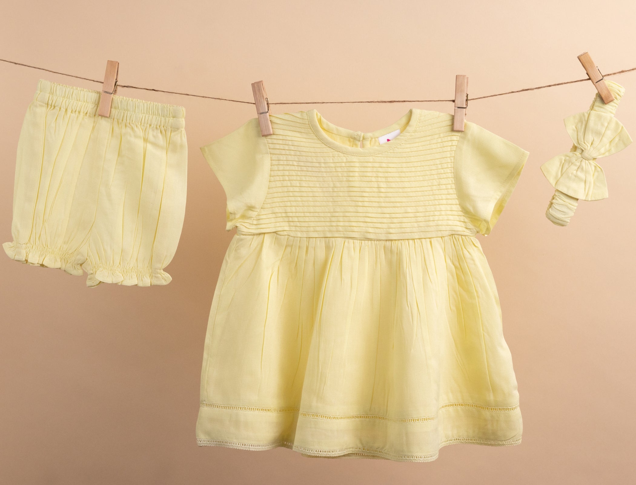 Plain Cotton Yellow Baby Girl Frock at Rs 350 in Jala Kendua | ID:  26474482848