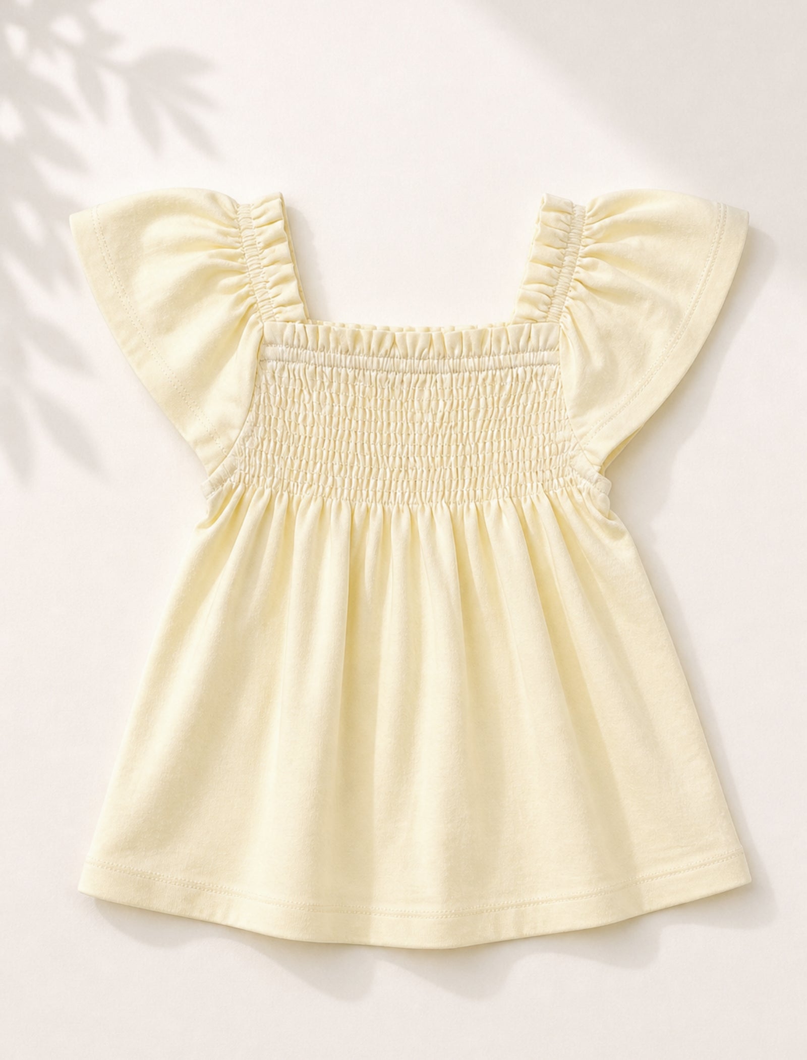 Summer Smocked Top - Lemon Yellow