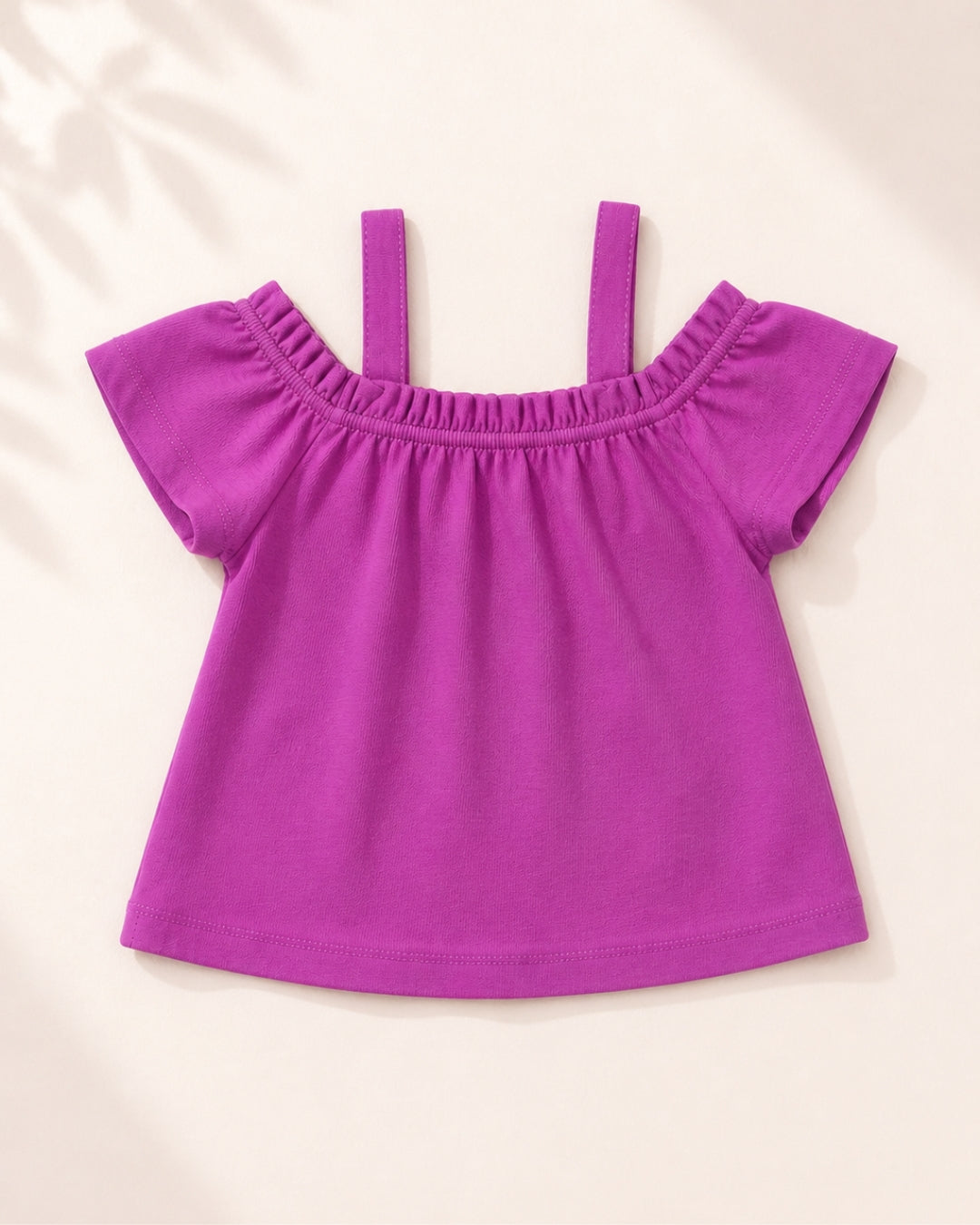 Gathered Neck Top - Magenta