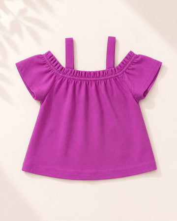 Gathered Neck Top - Magenta