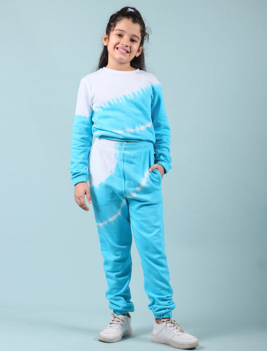 Fresh Style Tie Dye Jogger Set (Scuba Blue) - Tweeny Mini