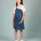 Classic Denim Pinafore Dress (Blue)