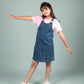 Classic Denim Pinafore Dress (Blue)