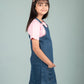 Classic Denim Pinafore Dress (Blue)