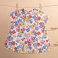 New Born Baby Girls Floral Pure Cotton Summer Frock Dress with Headband (Multi)