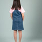 Classic Denim Pinafore Dress (Blue)