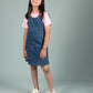 Classic Denim Pinafore Dress (Blue)