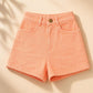 Girls Kids Denim Shorts (Peach)