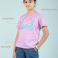 Kids Girls Graphic Printed Pure Cotton Half Sleeve Summer Tshirt