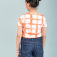 Girls Kids Tie-Dye Cotton Summer Crop Top T-Shirt (Red)