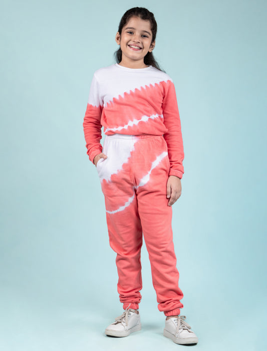 Fresh Style Tie Dye Jogger Set (Mineral Red) - Tweeny Mini