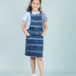 Girls Kids Summer Premium Tie Dye Denim Short Dungaree with T'shirt Combo set