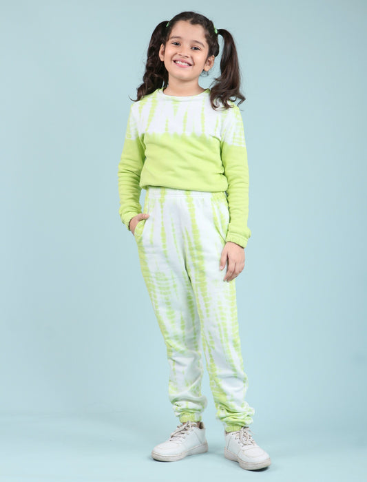 Fresh Style Tie Dye Jogger Set (Citrus Green) - Tweeny Mini