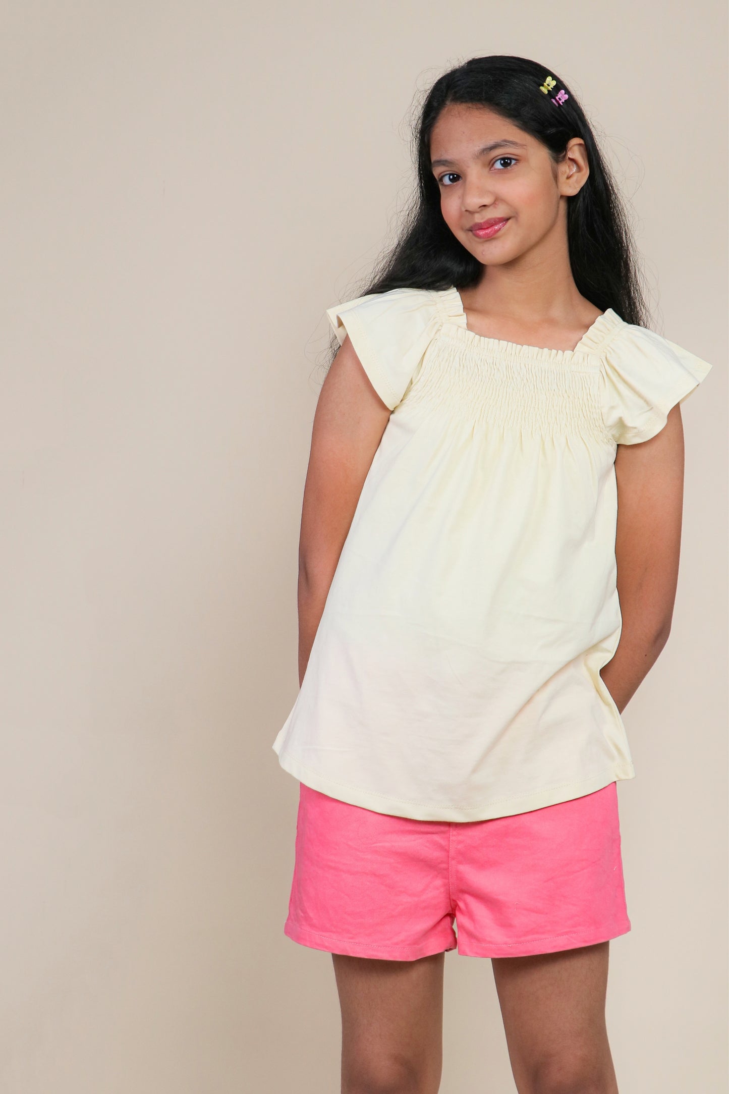  denim shorts strawberry Red-Tweeny Mini