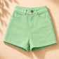 Lime Green Denim Shorts for Kids Girls