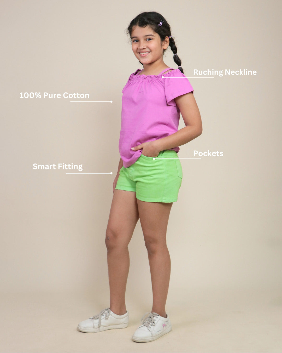 Clothing Set-Green Magenta