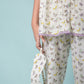 Pretty Butterfly Printed Nightsuit with Matching Eyemask (Lavender)