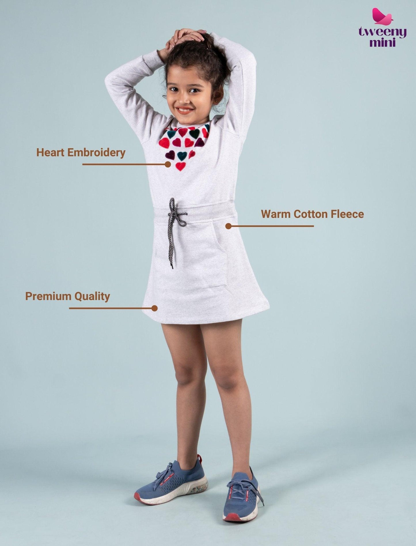 Premium Fleece Sweatshirt Dress - Tweeny Mini