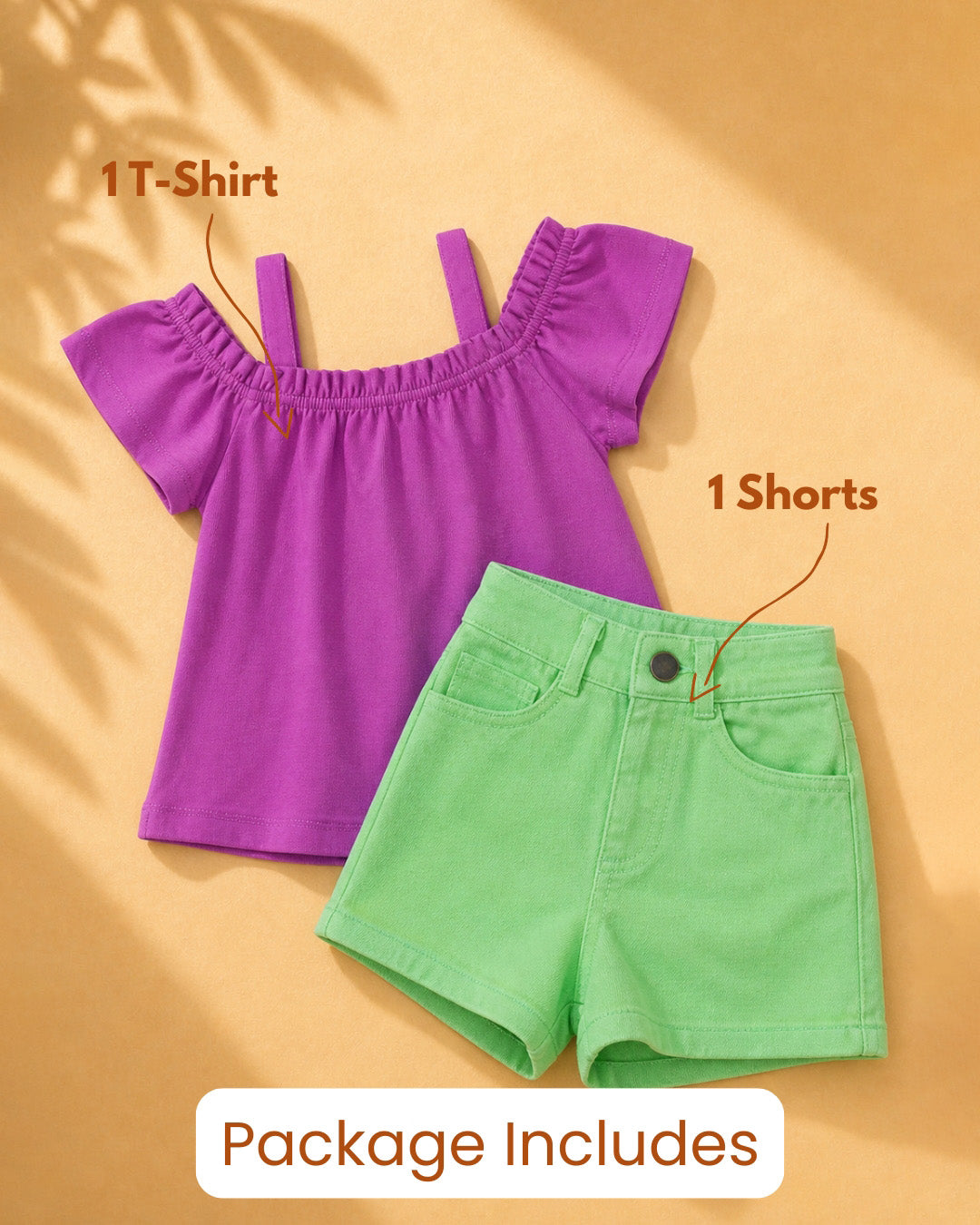 Clothing Set-Green Magenta