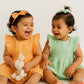 Pure Cotton Summer Dress for Baby Girl with Matching Headband (Sunbeam Orange) - Tweeny Mini