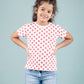 Kids Girls Hand Printed Pure Cotton Half Sleeve T'Shirt / Tops