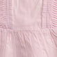 New Born Infant Pure Cotton Hand Pin-tuck Frock Dress (Baby Pink)
